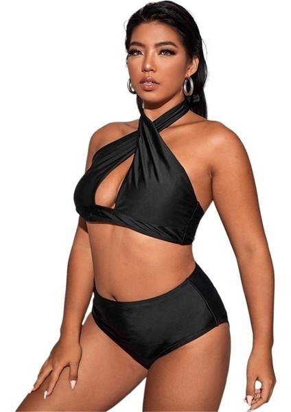 Yaz Yeni Moda Büyük Beden Siyah Iki Parça Mayo Bikini (Yurt Dışından) fiyatları