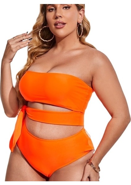 Yaz Yeni Büyük Boy Bölünmüş Mayo Artı Beden Bikini Mayo (Yurt Dışından)