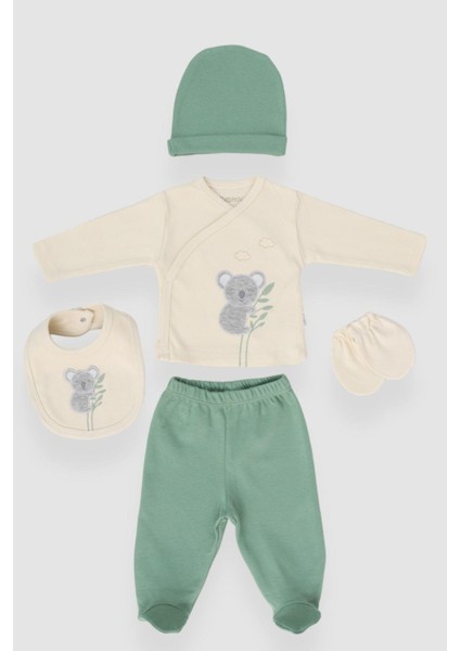 Erkek Bebek Koala Desenli 5'li Hastane Çıkış Set
