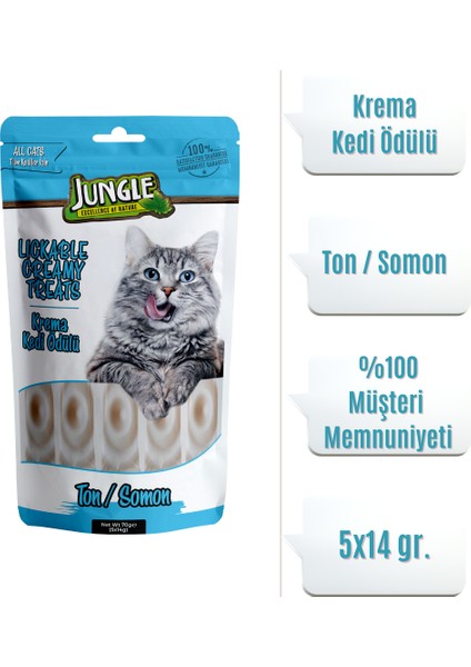 Kedi Krema Ödül Maması Ton-Somon 5*14 gr
