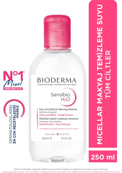 Sensibio H2O Hassas ve Normal Ciltler için Micellar Makyaj Temizleme Suyu 250 ml
