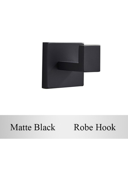 Mat Siyah F 50 Mat Siyah Banyo Havlu Askısı Bar Doku Kanca Tuvalet Askısı Duvara Montaj Paslanmaz Çelik Tuvalet Donanım Seti (Yurt Dışından)