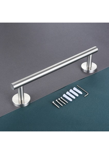 Gümüş 50 1 Adet Paslanmaz Çelik Tek Havlu Askısı Siyah/gümüş Asılı Tutucu W/vida Çubuğu Duvara Montaj Mutfak Banyo Organizatör Minimalist (Yurt Dışından)