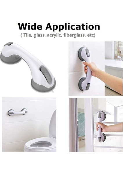 03 1 Adet Duş Kolu Tutunma Çubukları Ultra Kavrama Çift Kilitleme Güvenlik Vantuzları Yardımcı Kolu Anti Kayma Desteği Banyo Aksesuarı (Yurt Dışından)