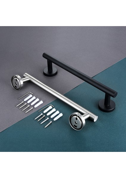 Gümüş 50 1 Adet Paslanmaz Çelik Tek Havlu Askısı Siyah/gümüş Asılı Tutucu W/vida Çubuğu Duvara Montaj Mutfak Banyo Organizatör Minimalist (Yurt Dışından) fiyatları