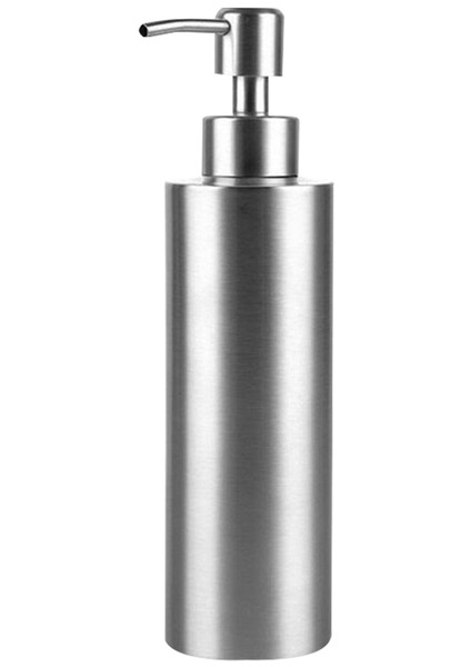 15.5x5.5 cm Dispenser Sabun Şişesi Pompalı Çanak Banyo Şişeleri El Mutfak Losyonu Sıvı Paslanmaz Çelik Seyahat Boş Çamaşır Deterjanı (Yurt Dışından)