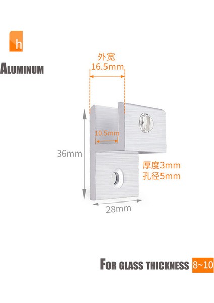 H Büyük 50 4 Adet Ayna Tutucu Donanım Çinko Alaşım Yuvarlak Cam Kelepçe Banyo Aynası Sıkı Klipler Tutucu Donanım Kapı Donanımı (Yurt Dışından)