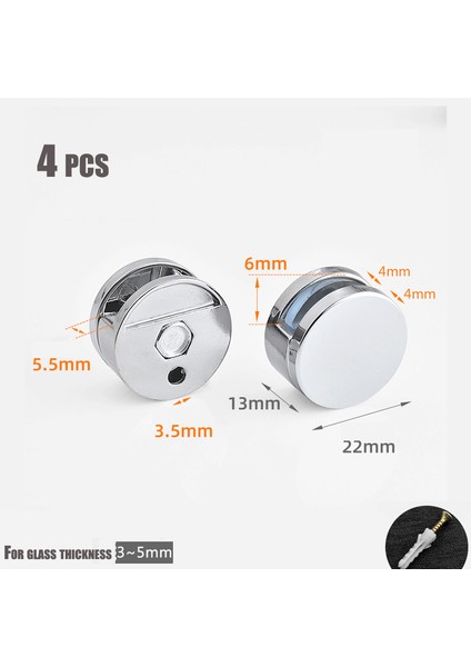 H Büyük 50 4 Adet Ayna Tutucu Donanım Çinko Alaşım Yuvarlak Cam Kelepçe Banyo Aynası Sıkı Klipler Tutucu Donanım Kapı Donanımı (Yurt Dışından) modelleri