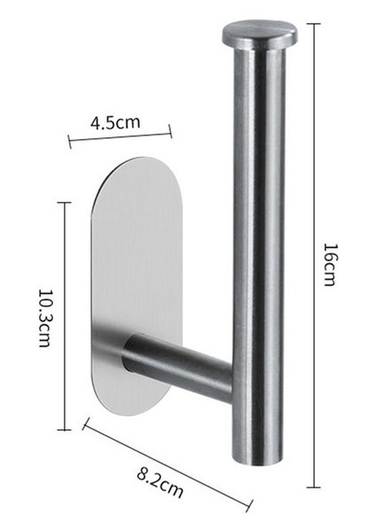 1x Gümüş Matkapsız Tuvalet Rulo Kağıt Havlu Tuvalet Duvar Tutucu Paslanmaz Çelik Organizatörler Tutucu Banyo Kendinden Yapışkanlı Yumruksuz Raf Doku O1 (Yurt Dışından)