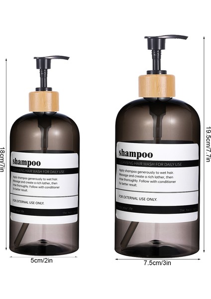 Etiketler-A-Gümüş Büyük Kapasiteli Şampuan Saç Kremi Vücut Yıkama Dispenseri Bambu Pompalı Boş Dolum Sabun Şişesi Banyo Duş Dispenseri (Yurt Dışından) fırsatları