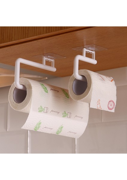 White-28.5cm Mutfak Doku Tutucu Asılı Tuvalet Rulo Kağıdı Duvara Monte Havluluk Raf Banyo Dolabı Kapı Kanca Tutucu Ev Organizatör (Yurt Dışından)