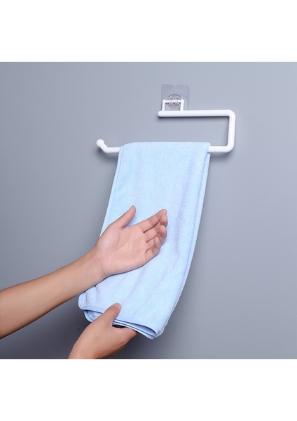 White-28.5cm Mutfak Doku Tutucu Asılı Tuvalet Rulo Kağıdı Duvara Monte Havluluk Raf Banyo Dolabı Kapı Kanca Tutucu Ev Organizatör (Yurt Dışından)