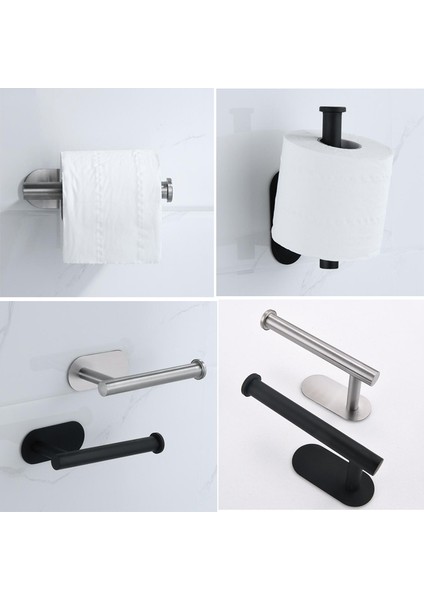 1x Gümüş Duvara Monte Paslanmaz Çelik Tuvalet Rulo Kağıt Havlu Tuvalet Duvar Montaj Tutucu Organizatörler Yumruksuz Raf Doku Kendinden Yapışkanlı Aksesuarlar V27 (Yurt Dışından) fiyatları