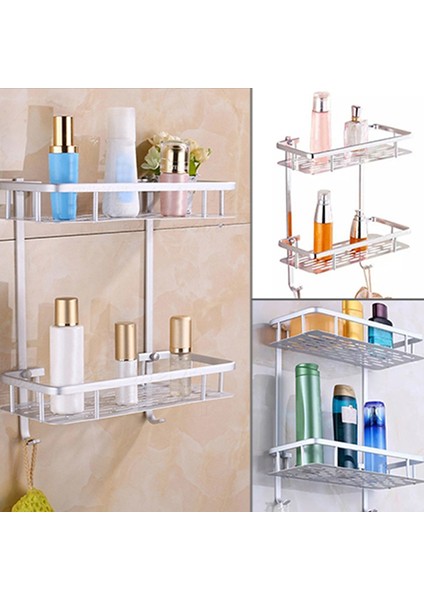 Tek Katmanlı Alüminyum Malzeme Banyo Duş Banyo Tutucu Şampuanlar Duş Jeli Mutfak Ev Raf Asılı Depolama Rafı (Yurt Dışından)