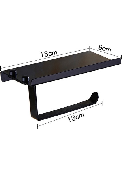 Stil 2 Paslanmaz Çelik Tuvalet Kağıtlığı Kendinden Yapışkanlı Banyo Kağıt Mendil Tutucu Siyah Kaplama Kolay Kurulum Vidasız (Yurt Dışından)