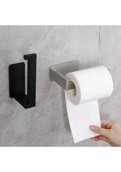 Stil 2 Paslanmaz Çelik Tuvalet Kağıtlığı Kendinden Yapışkanlı Banyo Kağıt Mendil Tutucu Siyah Kaplama Kolay Kurulum Vidasız (Yurt Dışından) fırsatları