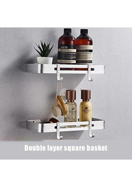 06 Yumruksuz Banyo Üçgen Raf Duvara Monte Alüminyum Alaşımlı Köşe Raf Şampuan Banyosu Süt Temizleyici Duş Depolama Rafı (Yurt Dışından)