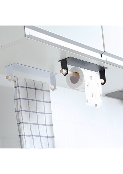 Siyah Mutfak Kağıt Havluluk Kendinden Yapışkanlı Aksesuarlar Kabine Altında Rulo Raf Doku Askısı Depolama Rafı Banyo Tuvalet #td (Yurt Dışından) modelleri