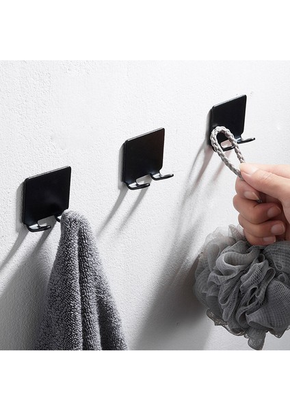 Çift Kanca-Siyah 2 Adet Jilet Paslanmaz Çelik Tutucu Duvar Erkekler Tıraş Tıraş Makinesi Raf Banyo Jilet Raf Duvar Yapışkanlı Depolama Kanca Asılı Raf (Yurt Dışından)