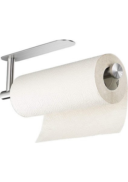 Fırçalanmış Gümüş Oval Yenı Punch-Free Kağıt Havluluk Paslanmaz Çelik Mutfak Dolap Altı Rulo Raf Altın Siyah Banyo Duvara Monte Doku Askısı (Yurt Dışından)