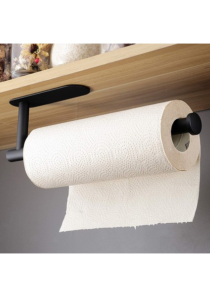 Fırçalanmış Gümüş Oval Yenı Punch-Free Kağıt Havluluk Paslanmaz Çelik Mutfak Dolap Altı Rulo Raf Altın Siyah Banyo Duvara Monte Doku Askısı (Yurt Dışından)