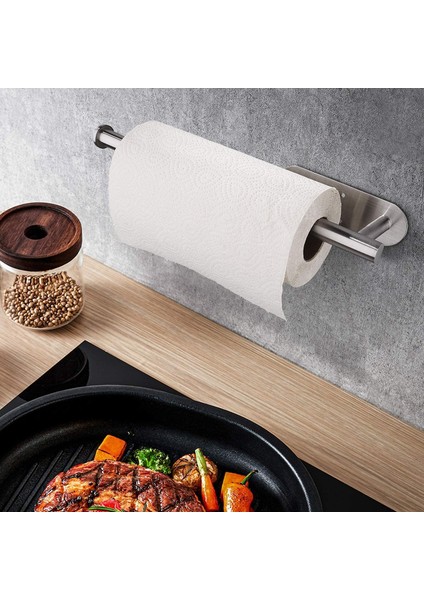 Fırçalanmış Gümüş Oval Yenı Punch-Free Kağıt Havluluk Paslanmaz Çelik Mutfak Dolap Altı Rulo Raf Altın Siyah Banyo Duvara Monte Doku Askısı (Yurt Dışından)