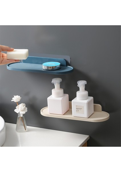 Bej Banyo Duş Rafı Istikrarlı 29 10CM Banyo Rafı Duvara Monte Dikişsiz Mutfak Banyo Aksesuarları Duş Depolama Rafı Plastik (Yurt Dışından)