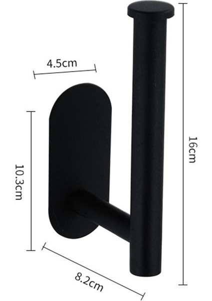 1xblack Hiçbir Matkap Tuvalet Rulo Kağıt Havlu Tuvalet Duvar Tutucu Paslanmaz Çelik Organizatörler Tutucu Banyo Kendinden Yapışkanlı Yumruksuz Raf Doku O1 (Yurt Dışından) fırsatları