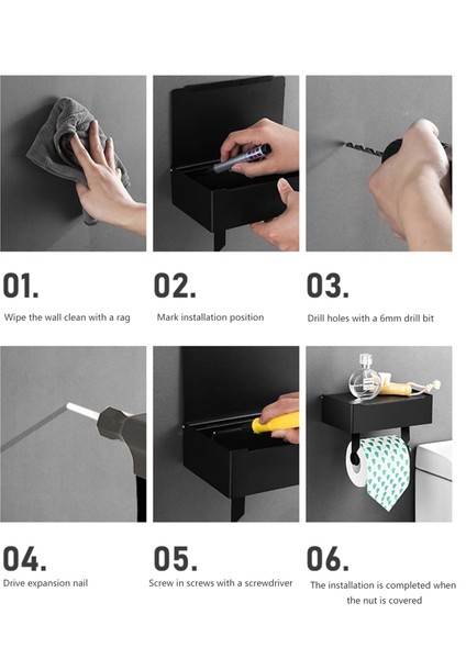 Kutu B Silme Kağıt Tutucusu - Delinmez Paslanmaz Çelik Malzeme Banyo Aksesuarları (Yurt Dışından) fırsatları