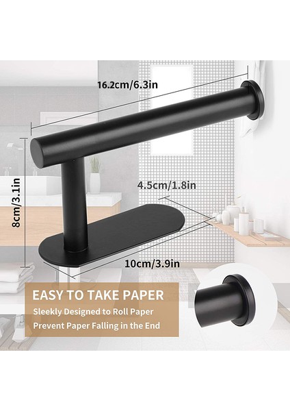 Kağıt Rafı 304 Paslanmaz Çelik Kağıt Tutucu Kendinden Yapışkanlı Rulo Tutucu Hiçbir Delik Delme Kağıt Havlu Tutucu Banyo Mutfak Için Raf Uzatmak (Yurt Dışından) modelleri