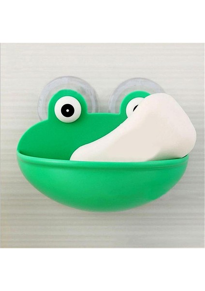 Yeşil Kurbağa Sabunluk Vantuz Duvara Monte Hayvanlar Çocuklar Raf Kaymaz Karikatür Tepsi Soapbox Drenaj Bulaşık Banyo (Yurt Dışından) fırsatları