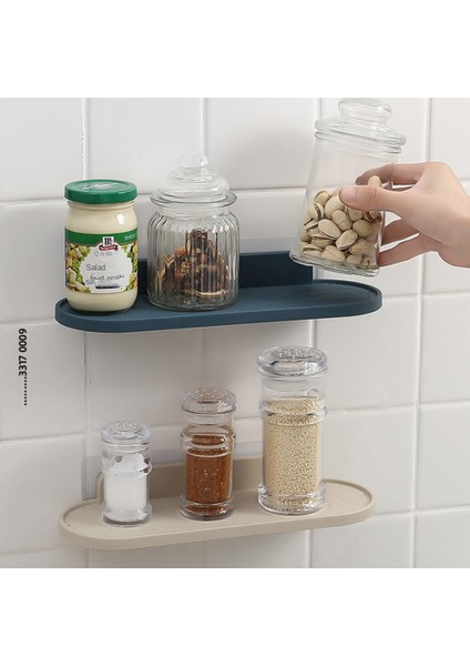 Bej Banyo Duş Rafı Istikrarlı 29 10CM Banyo Rafı Duvara Monte Dikişsiz Mutfak Banyo Aksesuarları Duş Depolama Rafı Plastik (Yurt Dışından)