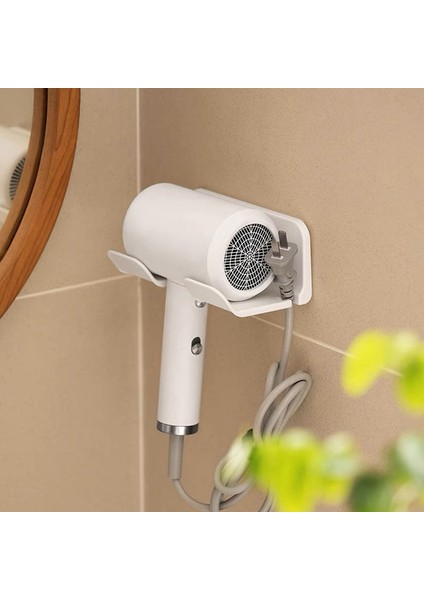 M1-Gri Banyo Duvara Monte Saç Kurutma Makinesi Tutucu Duş Ecoco Depolama Rafı Kendinden Yapışkanlı Plastik Ev Tuvalet Organizasyon Rafları (Yurt Dışından)