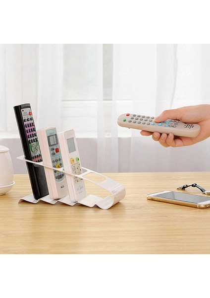 Beyaz 4 Çerçeve Metal Adım Depolama Rafları Standı Tv Klima Uzaktan Kumanda Tutucu Ev Için Istikrarlı Masaüstü Organizatör (Yurt Dışından) modelleri