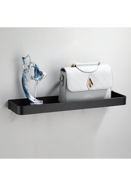 40 cm Siyah Banyo Rafı Duvar Rafları Raf Alüminyum Siyah Banyo Köşe Raf Duvara Monte Siyah Alüminyum Mutfak Depolama Tutucu (Yurt Dışından) fırsatları