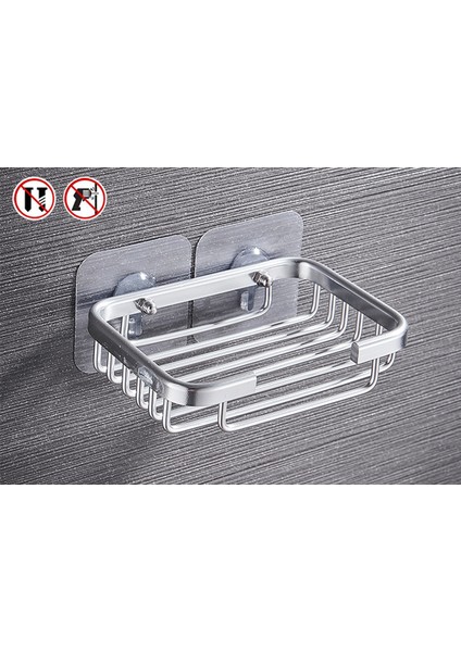 Gümüş 1 Adet Yaratıcı Matkap Sabunluk Tutucu Duvara Monte Depolama Raf Tutucu Içi Boş Tip Sabun Sünger Bulaşık Banyo Aksesuarları (Yurt Dışından)