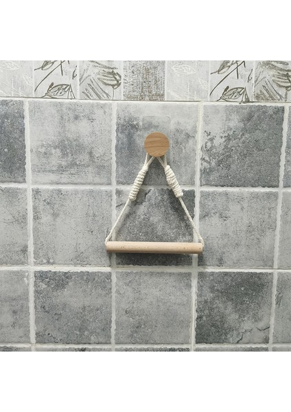 Dairesel Tırnaksız Etiket Havlu Askısı Banyo Ahşap Kanca Kağıt Havlu Askısı Banyo Tuvalet Aksesuarları Seti Kağıt Havlu Tutucular Mutfak (Yurt Dışından)
