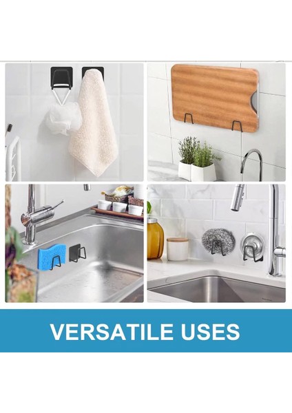 1 Adet Mutfak Süngerleri Tutucu Kendinden Yapışkanlı Lavabo Süngerleri Drenaj Kurutma Rafı Paslanmaz Çelik Tutucu Lavabo Organizatör Mutfak Aksesuarları (Yurt Dışından)