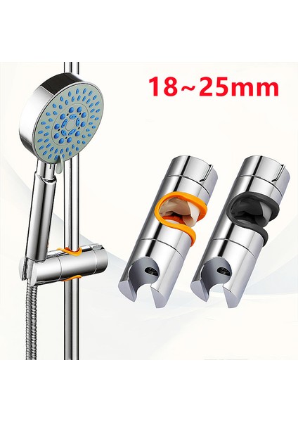 Gümüş 18-25MM Duş Rayı Tutucu Duş Başlığı Tutucu Ayarlanabilir 18 ~ 25MM Abs Plastik Ayarlanabilir Rotasyon Banyo Aksesuarları Evrensel (Yurt Dışından)