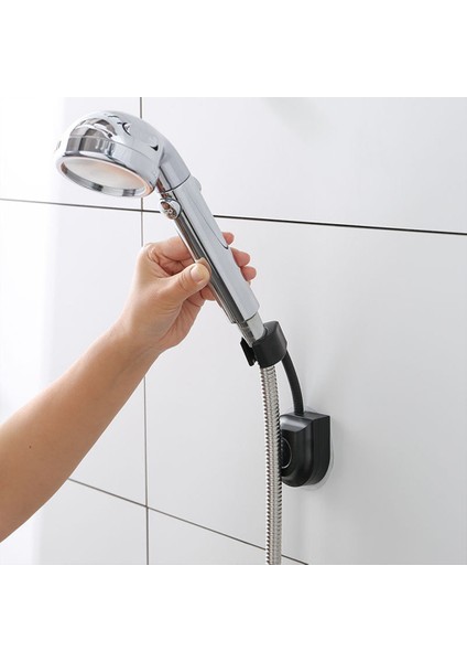 Beyaz Duş Başlığı Braketi Duvara Monte Duş Başlığı Tutucu Plastik 360 Ayarlanabilir Banyo Standı Beyaz (Yurt Dışından)