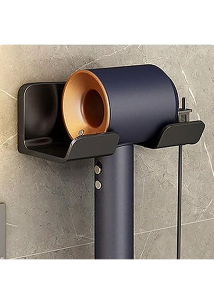 A-Siyah Saç Kurutma Makinesi Organizatör Raf Banyo Rafı Saç Kurutma Makinesi ve Düzleştirici Standı Raf Duvara Monte Raflar Saklama Kutusu Üfleyici Tutucu (Yurt Dışından)