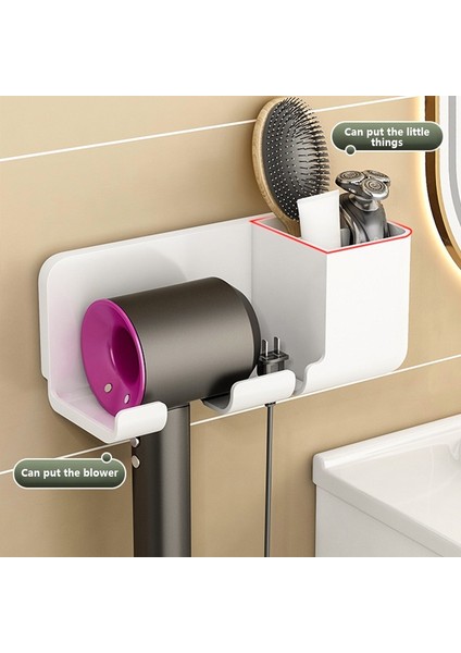 A-Siyah Saç Kurutma Makinesi Organizatör Raf Banyo Rafı Saç Kurutma Makinesi ve Düzleştirici Standı Raf Duvara Monte Raflar Saklama Kutusu Üfleyici Tutucu (Yurt Dışından) fiyatları