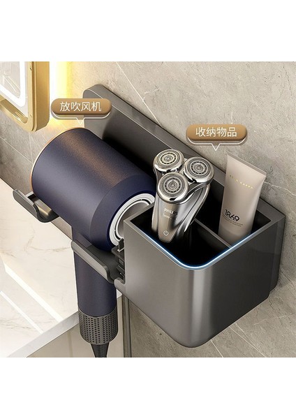 A-Siyah Saç Kurutma Makinesi Organizatör Raf Banyo Rafı Saç Kurutma Makinesi ve Düzleştirici Standı Raf Duvara Monte Raflar Saklama Kutusu Üfleyici Tutucu (Yurt Dışından) modelleri