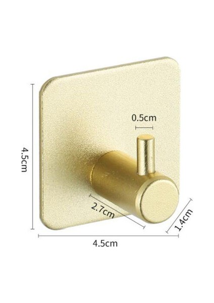 Altın 50 Siyah Altın Rengi Kendinden Yapışkanlı Duvar Kapı Havlu Elbise Kanca Anahtarlık Mutfak Havlu Askısı Alüminyum Askı Bornoz Raf Ev Q1 (Yurt Dışından)