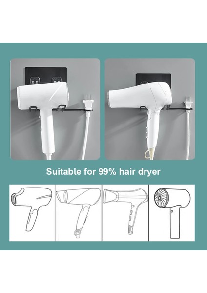 Siyah Saç Kurutma Makinesi Tutucu Duvara Monte Saç Kurutma Makinesi Rafı Paslanmaz Çelik Saç Kurutma Makinesi Rafı Banyo Saç Kurutma Makinesi Organizatör Depolama (Yurt Dışından) fırsatları
