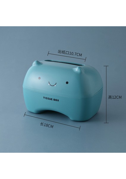 Mavi Karikatür Kedi Doku Kutusu Masaüstü Doku Kutusu Konteyner Sevimli Peçete Tutucu Organizatörler Mutfak Ev Oturma Odası Dekorasyon Için (Yurt Dışından)
