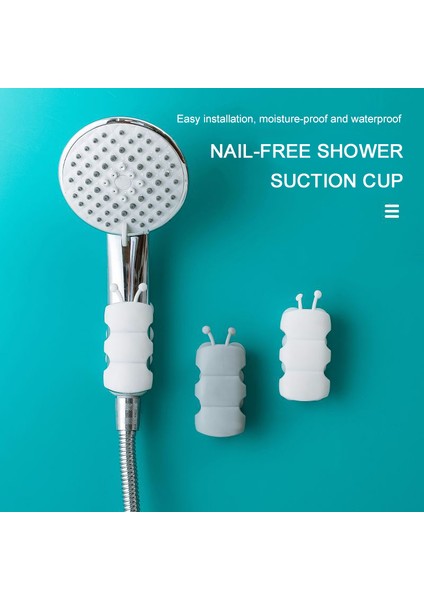 02 1 Adet Vantuz Braketleri Çıkarılabilir Silikon Duş Başlığı Tutucu Duvara Montaj Duş Başlığı Depolama Raf Raf Banyo Aksesuarları (Yurt Dışından) fırsatları