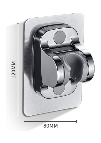 1 Adet Gümüş Duş Başlığı Tutucu Ayarlanabilir Duvara Monte Duş Tutucu Kendinden Yapışkanlı Duş Başlığı El Braketi Banyo Aksesuarları (Yurt Dışından)