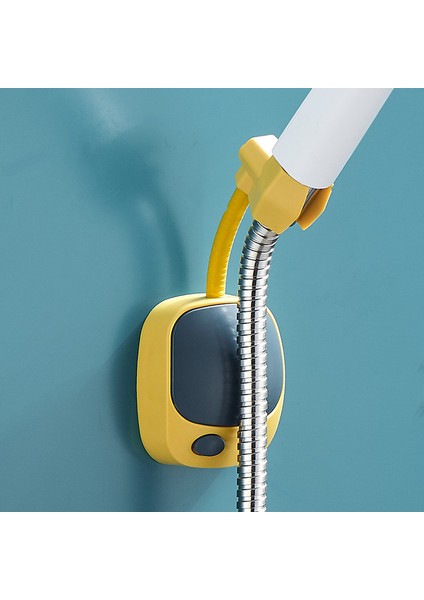 Açık Gri Duş Tutucu Evrensel Vantuz Değil Duş Başlığı Tutucu Yumruksuz Banyo Braketi Ayarlanabilir 360° Dönüş Abs Sabit Taban (Yurt Dışından)