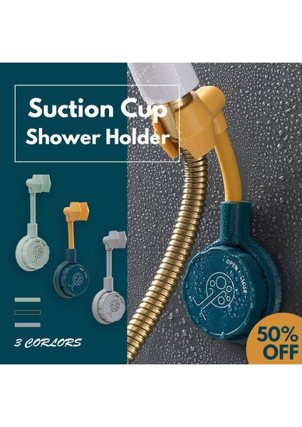 Gri 1 Adet Vantuz Duş Başlığı Tutucu 360 Ayarlanabilir Yumruksuz Duvar Montaj Braketi Spa Banyo Evrensel Kolay Kurulum (Yurt Dışından) fiyatları